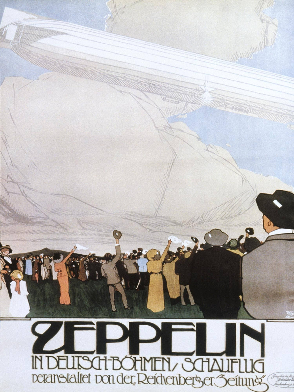 Zeppelin in Deutsch Bohmen Schauflug