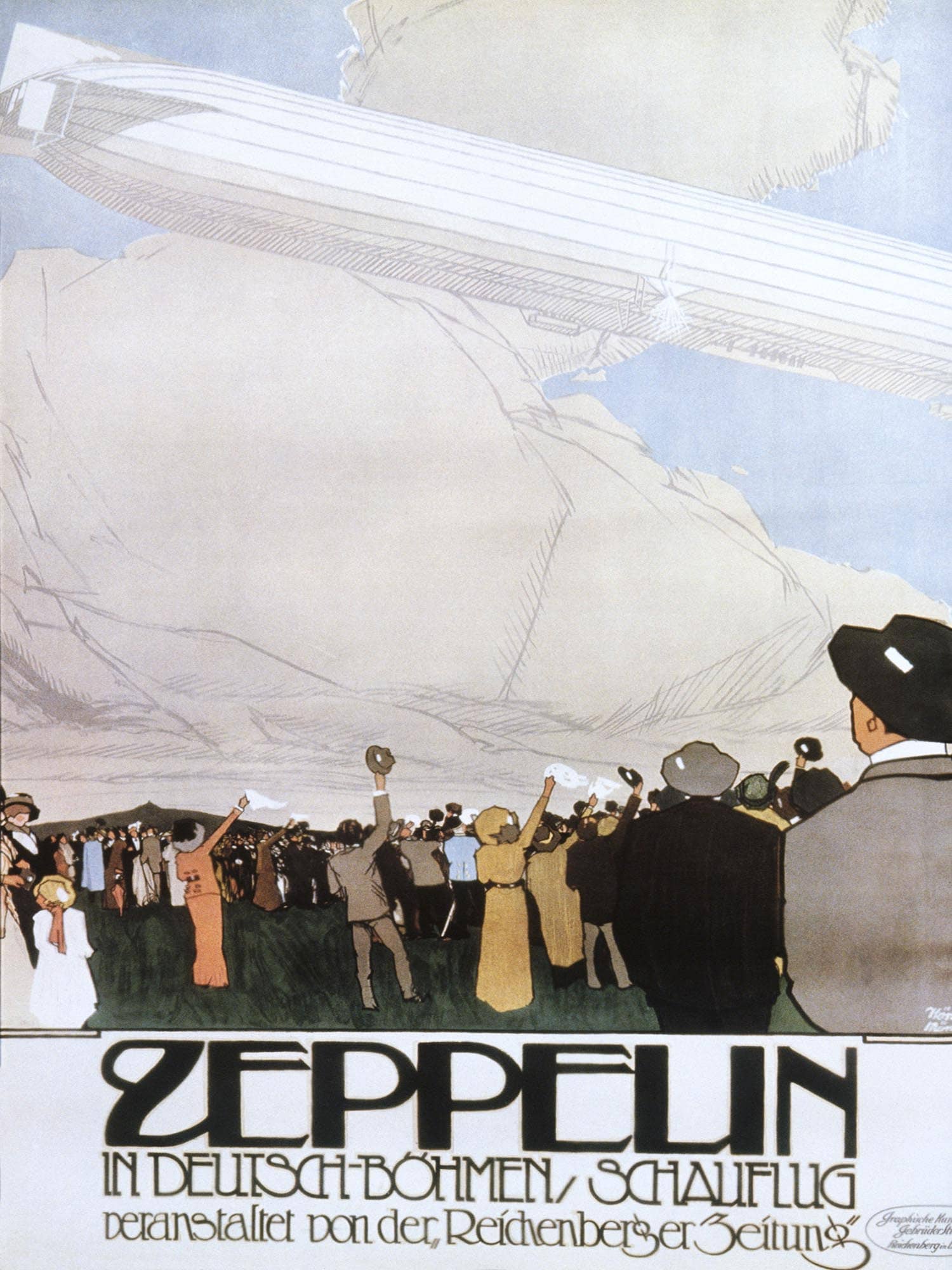 Zeppelin in Deutsch Bohmen Schauflug