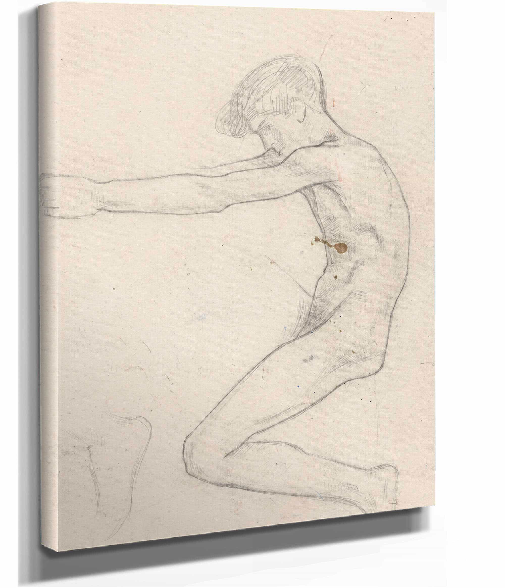 Zittende Naakte Jongen Met Naar Voren Gestrekte Armen  by Richard Nicolaus Roland Holst