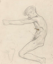 Zittende Naakte Jongen Met Naar Voren Gestrekte Armen  by Richard Nicolaus Roland Holst