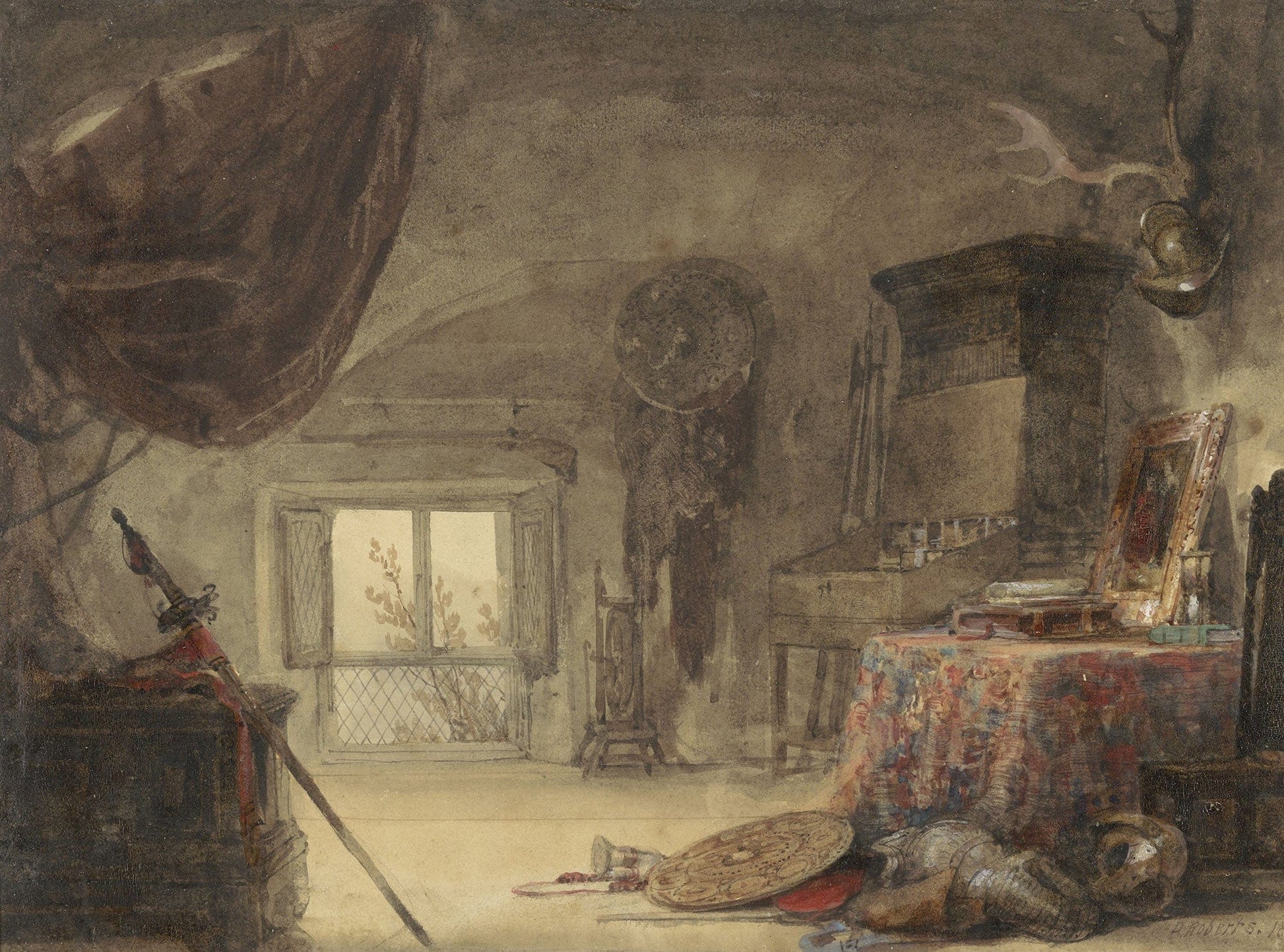 Zoldervertrek Ingericht Als Atelier by David Roberts