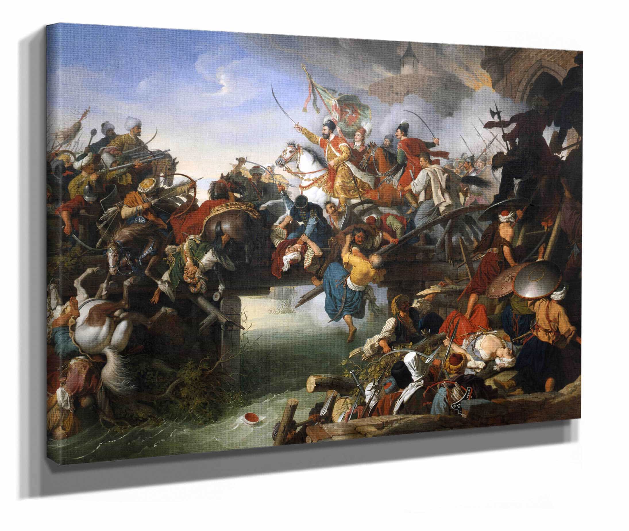 Zrinyis Charge From The Fortress Of Szigetvar by Johann Peter Krafft