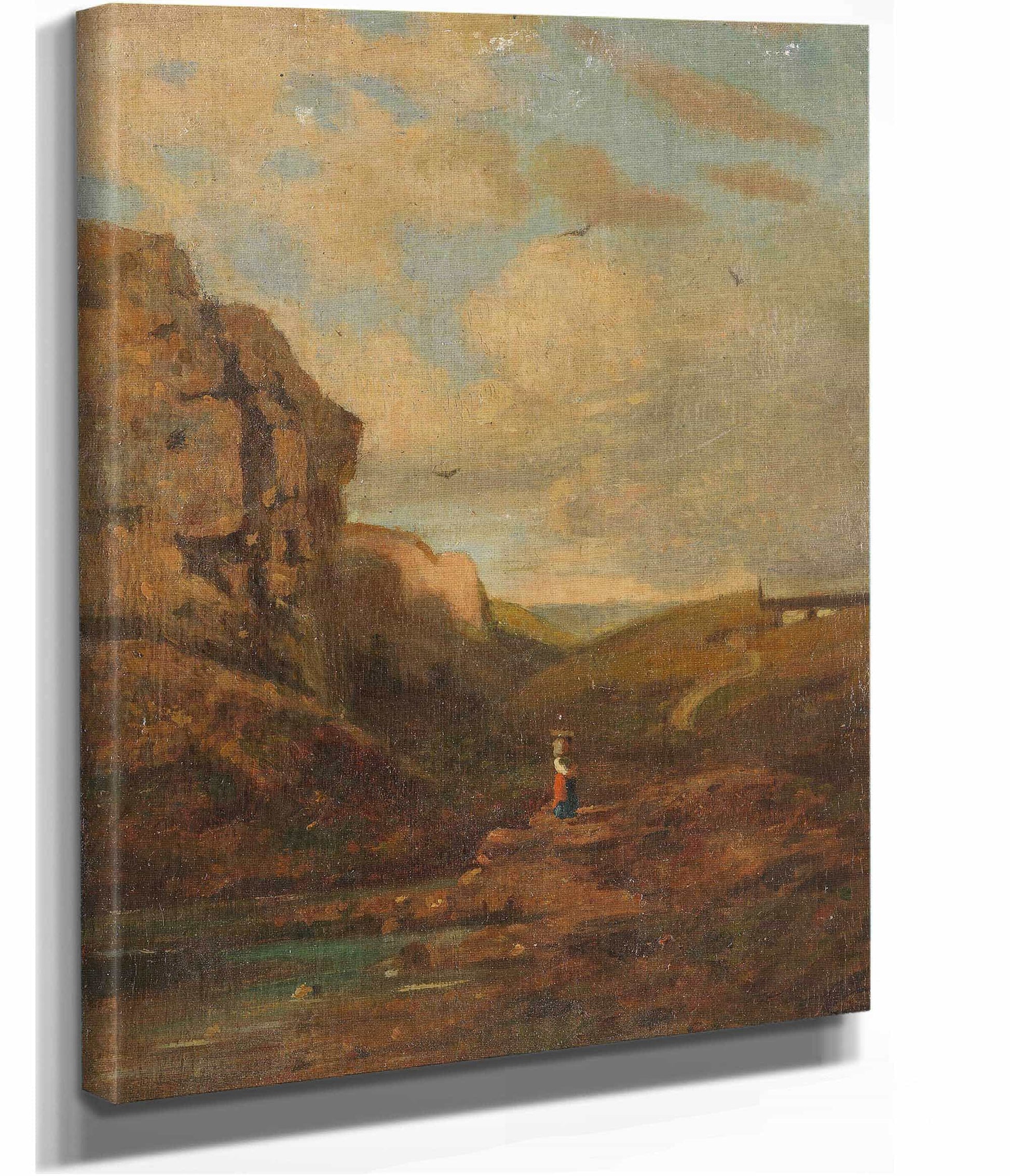 Zugeschrieben Kleine Landschaft Mit Sennerin by Carl Spitzweg