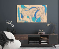 Zwei Pferde Blaugrun by Franz Marc