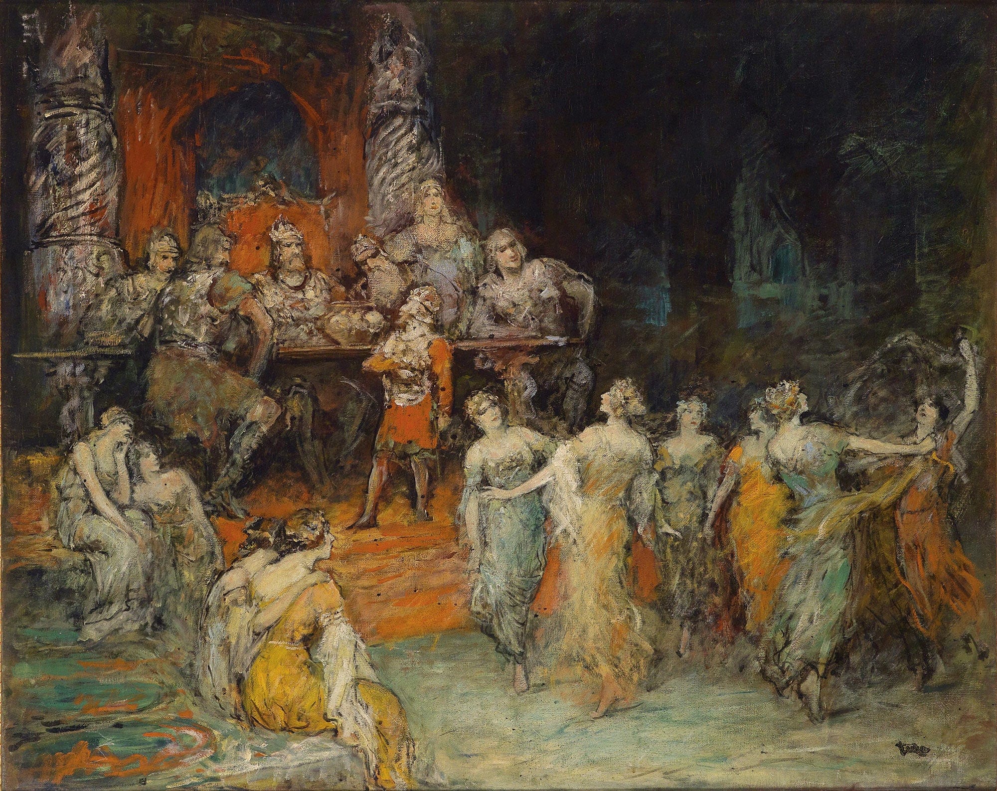 Zwergenkonig Laurin Am Hof Des Dietrich Von Bern by Ferdinand Leeke